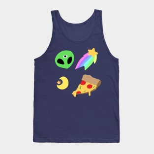 Pastel Space Pizza Tank Top